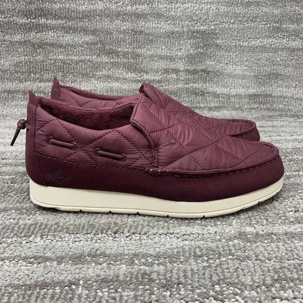 Sperry mens Top-Sider Moc-Sider slip on shoes Size 8.5 M Burgundy Lightweight